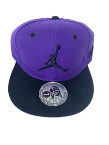 Air Jordan Hat Men 7 Purple/black Jumpman Fitted Cap NOS - Picture 1 of 4
