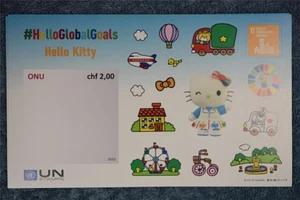 2020 Hello Kitty Development Goals Mini Sheet + Stickers - Geneva - MNH - Picture 1 of 1