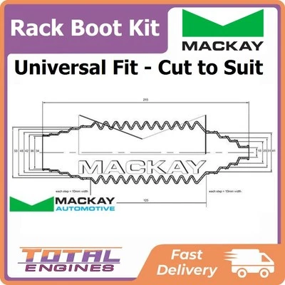 Rack Boot Kit fits Fiat 850 0.9 Litre 100 GL.040 4 Cylinders 8 Valve OHV CARB 90 - Image 1 of 2