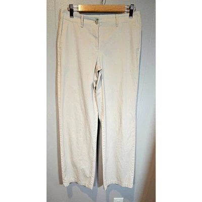  Pantalones chinos de pierna ancha para mujer J Jill Live in, caqui, talla 6 Foto 1 de 4