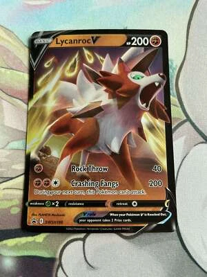 Lycanroc V SWSH199 Sword & Shield Black Star Promo Holo Pokemon Card NM - Image 1 of 2