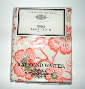 Raymond Waites New York Tablecloth 60 x 84 in ORANGE CREAM FLORAL NIP - Picture 1 of 2