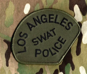 LOS ANGELES P0LICE L@PD Spezialwaffen und Taktiken SWAT TEAM aufbügeln OD AUFNÄHER - Bild 1 von 3