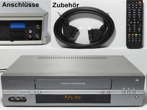 VHS Videorecorder 6 Kopf / HiFi + Profi gewartet +1 Jahr GARANTIE Videorekorder - Afbeelding 1 van 4