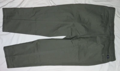 CALÇA MASCULINA LEVIS DOCKERS 40X30 VERDE OLIVA AJUSTE CLÁSSICO PLISSADO CHINO VINTAGE EUA nova - Imagem 1 de 4