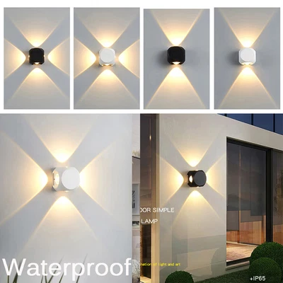 LED Wall Light Modern Indoor Outdoor Sconce Lamp Up Down Porch Fixtures Lamp AU - Image 1 of 4