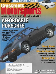 Grassroots Motorsports Magazine Oct 2001 Porsche Sentra SE-R Mazda Fiat - Picture 1 of 2