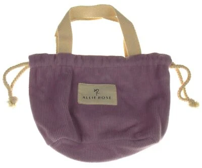Bolso de Mano Allie Rose Púrpura Pana Cordón Forro a Lunares y Asas de Lona Foto 1 de 3