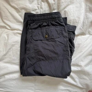 Old navy girls xxl 18 Y2k grey wide leg cargo pants 100% cotton gorpcore - Picture 1 of 8