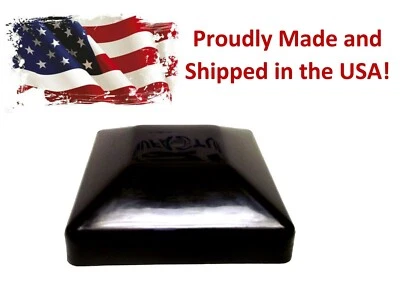 Poste de valla de plástico tapas negras 6X6 (5-5/8" x 5-5/8") Foto 1 de 4