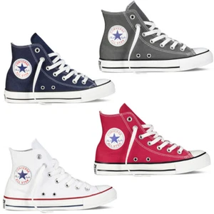 Converse Alle Star Hi Top Damen Schnürschuhe Leinen Hoch Turnschuhe Größe UK 3 - - Picture 1 of 25