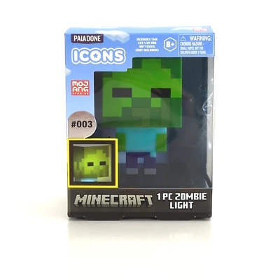 Novo 2023 Paladone Icons MojAng Studios Minecraft #003 Zombie LED luz noturna - Imagem 1 de 4