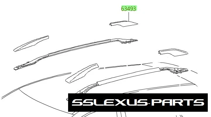 Lexus RX330 RX400H RX350 (2004-2009) OEM Genuine Right Rear ROOF RACK COVER - Image 1 of 1
