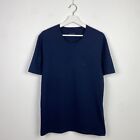 T-Shirt Hugo Boss Herren groß Baumwolle blau Rundhalsausschnitt kurzärmelig