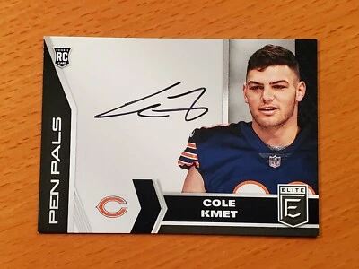2020 Elite Pen Pals #28 Cole Kmet Notre Dame Bears Rookie TE Auto Black Lot B - Image 1 of 2