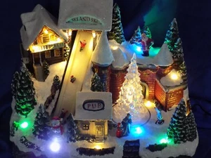 Gerson Musical Ski Resort w/ Light Up & Animated Features Tested Super Rare - Picture 1 of 8