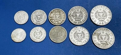 10-Coin Set Albania 1964 & 1969 – Full Denominations – Socialist Vintage - Image 1 of 2