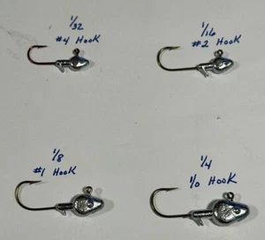 Minnow Head Jig Heads Crappie Walleye Perch Unpainted - FREE SHIPPING - Picture 1 of 5