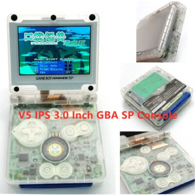 Drop in 3.0'' 720x480 Pixel Backlight V5 IPS LCD Mod Game Boy Advance SP Console - Image 1 of 4