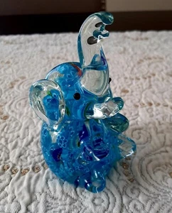 Murano Art Glass Lucky Elephant Millefiori Paperweight EXCELLENT - Picture 1 of 7