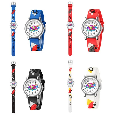 Милый мультфильм узор часы детей Kids мальчиков кварцевые аналоговые наручные часы подарки - Изображение 1 из 4