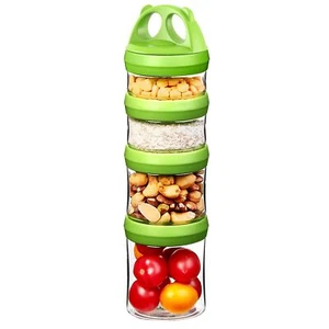 Stackable Food Storage Containers with Twist Lock System Leak-proof 4 Pieces - Picture 1 of 7