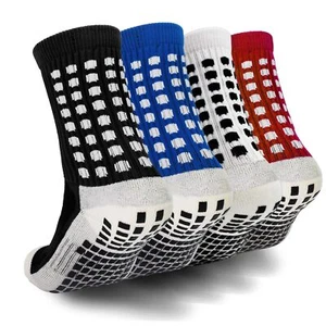 Kids Grip Athletic Socks 4 Pairs Soccer anti Slip Sports Socks for 8-12 Years - Picture 1 of 7