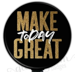 Motivational Retractable Badge Reel, Inspirational ID Work Badge Clip - 6382G - Picture 1 of 9