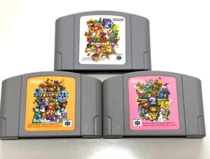 Lot of 3 Nintendo 64 Mario Party 1 2 3 N64 Japan Tested - Picture 1 of 2