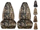 Front set highback bucket seat covers Fits Ford F150 truck 1992-2003 Camouflage