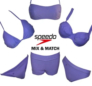 Speedo Purple Ladies Bikini Tops Bottoms Briefs Sets Mix & Match Gym Swimming - Picture 1 of 22