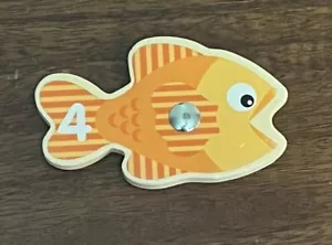 Melissa & Doug Catch Count Wooden Fishing Game Replacement Blue Wood Fish #4 - Picture 1 of 1