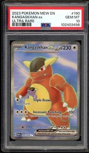 Tarjeta 2023 PSA 10 Pokémon EN 151 Kangaskhan ex FA 190/165 gema ultra rara como nueva - Imagen 1 de 2