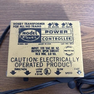 Model Power  100 Hobby HO Railroad Train Controller Transformer Power Supply - Picture 1 of 7