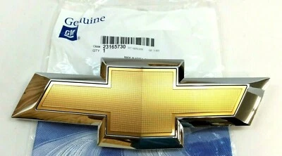 Chevrolet Bowtie 2018 2019 2020 parrilla delantera emblema dorado nuevo OEM 23165730 Foto 1 de 4