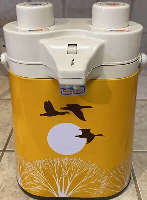 Precioso y probado dispensador de bomba AirPot doble Phoenix vintage de mediados de siglo - MCM Foto 1 de 4