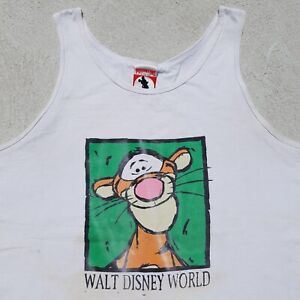 Vtg Mickey Inc. Walt Disney World Tigger Singlet Tank Top Shirt 90s Sz L Cartoon