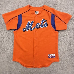 Vtg Majestic MLB AUTHENTIC Mens M Orange New York Mets Baseball Jersey USA Made - Picture 1 of 19