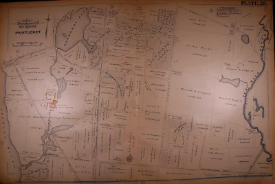 Mapa Plat 1882 10 millas río, estanque hammonds, providencia, rhode island #28 (18x28) Foto 1 de 2