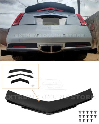 Para Cadillac CTS Coupé 11-14 | Alerón trasero negro mate con pico de mimbre Foto 1 de 4