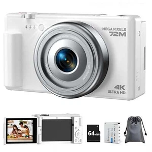 72MP Digitalkamera 4K Video Kompaktkamera Fotokamera & 270° Flip-Bildschirm 64GB - Bild 1 von 8