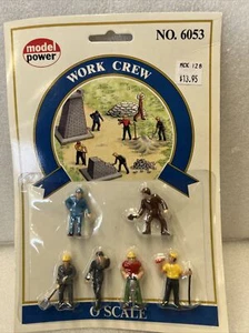 MODEL POWER no.6053 O-SCALE FIGURES Work Crew NOS - Picture 1 of 5
