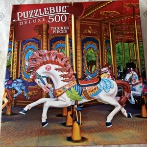 Puzzle bug deluxe 500 piece puzzle enchanting carousel - Picture 1 of 3