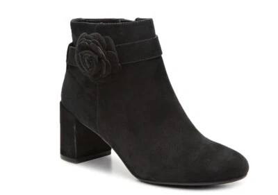 Tayryn By Taryn Rose Heather Bootie Rosette Flower Accent Suede Women's Sz 7.5 - Image 1 of 4