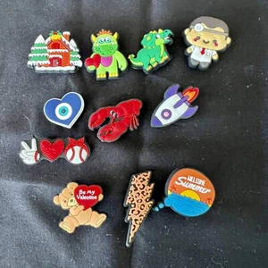Lot 12 Shoe Charms For Crocs Kids Gamer Cartoon Shoe Bitz Animals Seasonal - Picture 1 of 7