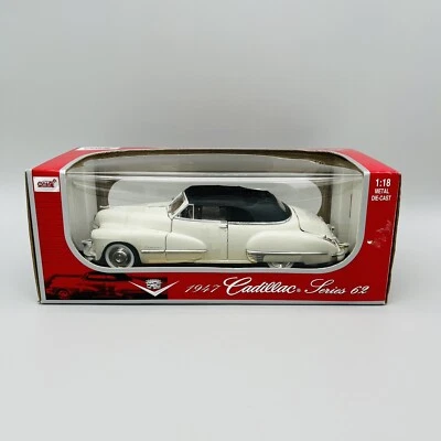 1947 CADILLAC SERIES 62 WHITE CONVERTIBLE - ANSON 1:18 SCALE DIE CAST METAL CAR - Image 1 of 4