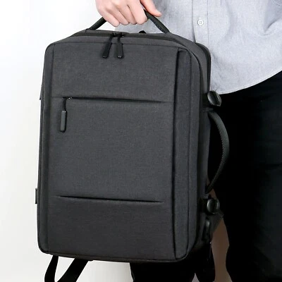 Men Travel Laptop Backpack Camping Hiking College School Rucksack Book Bag, Grey - Image 1 of 4