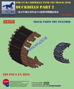 BRONCO AB3550 1/35 Duckbills Part 2 For US M4 Sherman Tank T62 Track Link - Picture 1 of 2