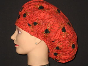 Sombreros/gorras quirúrgicos ~Halloween~¡Naranja con arañas!~ - Imagen 1 de 1