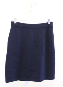 St John Basics Womens Solid Navy Blue Santana Knit Pull on Skirt Size 4  - Picture 1 of 5